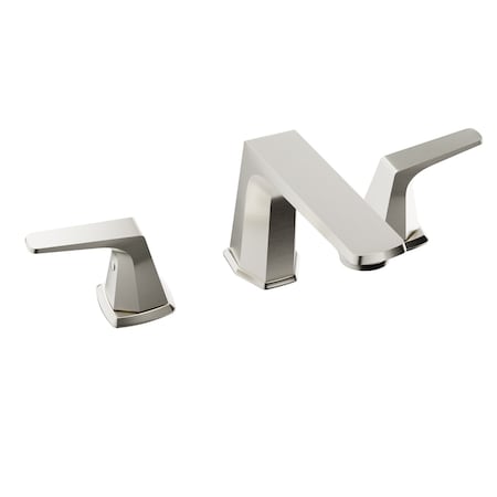 Anzzi 2-Handle 3-Hole Widespread Bathroom Faucet, Brushed Nickel L-AZ905BN